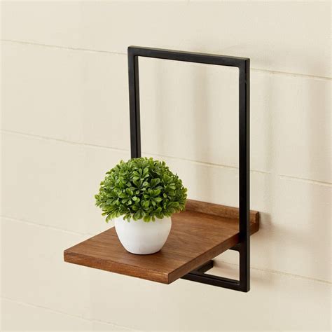 Buy Ajax Mango Wood Wall Shelf - Brown from Home Centre at just INR 1495.0