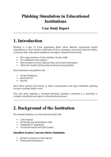 Phishing Simulation in Educational Institutions: Case Study Analysis ...