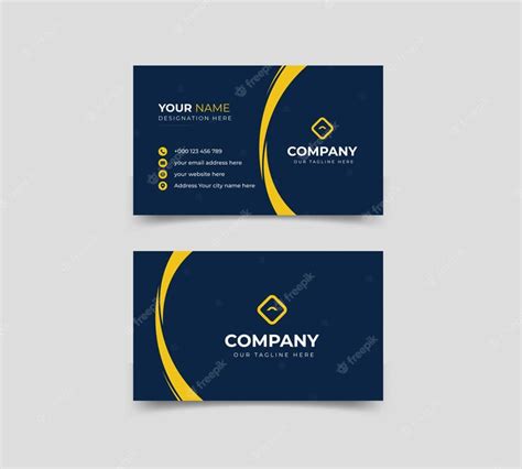 Simple business card layout | Premium Vector
