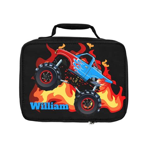 Monster Truck Lunch Box, Lunch Bag Toddler Boy, Name Boy Lunch Box ...