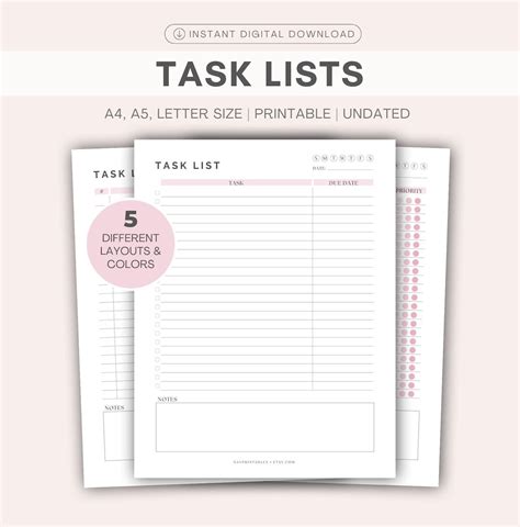 Image result for Task List with Notes Printable PDF