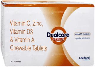Dualcare Cz Plus Orange Flavour Chewable Tablet 15 - Uses, Side Effects ...
