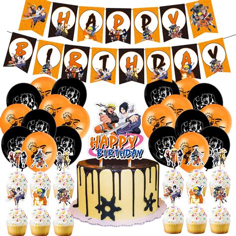 Buy LUOWAN Anime Ninja Birthday Decorations, Anime Ninja Party Supplies ...