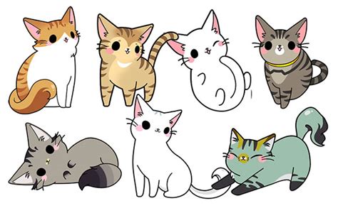 小猫卡通画萌萌,画小猫一步一步,小猫卡通画图画_大山谷图库