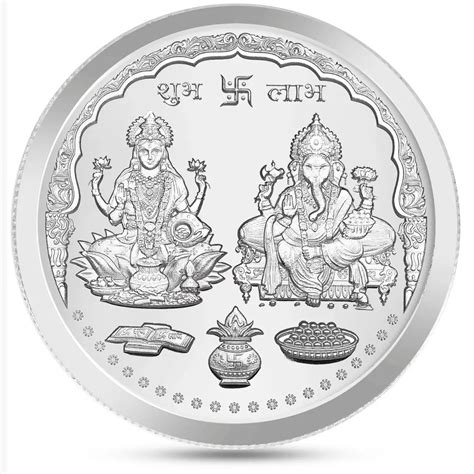999 Pure Laxmi Ganesh Silver Coin 10 GM Red Box – Chotteylal and Sons