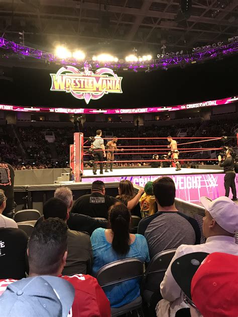 My view for Raw tonight. Right next to the ramp! : r/WWE