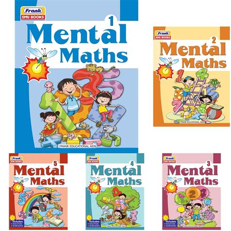 Frank EMU Books Mental Maths Class 1 to 5 Bundle for Age 5 Years and ...