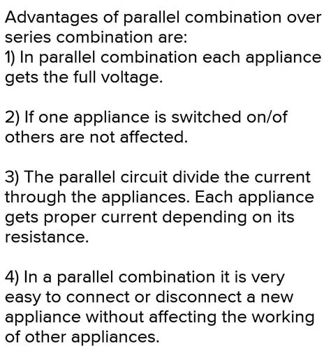 explain the advantages of parallel connection over series connection ...