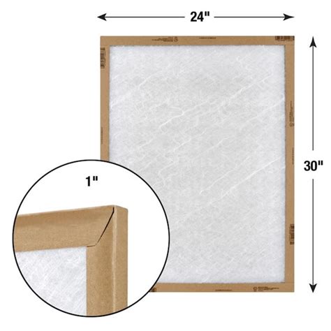 Flanders EZ Flow II 24 in. W X 30 in. H X 1 in. D Fiberglass 1 MERV Air ...