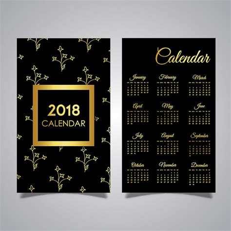 Luxury black calendar mockup Vectors - Download Free High-Quality ...