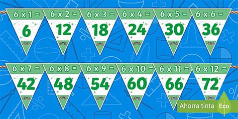 Banderines: Tabla del 6