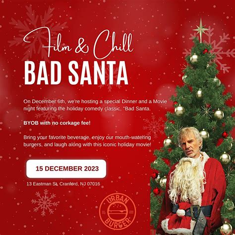 Film & Chill: Bad Santa, 13 Eastman St, Cranford, 15 December 2024 ...