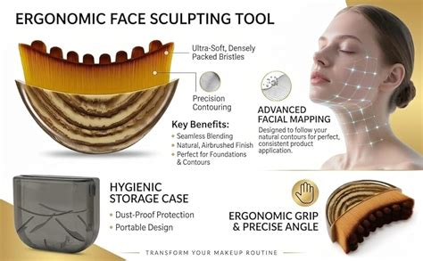 TWIREN ENTERPRISE Lymphatic Contour Face Brush, Manual Lymphatic ...
