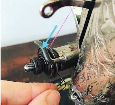 Image result for How to Thread Antique Singer