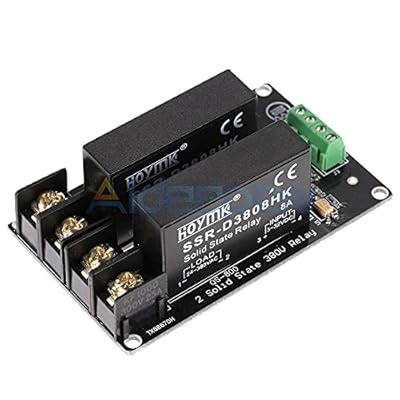 ElectronicMaker 380V 8A 2 Channel Solid State Relay Module High and ...