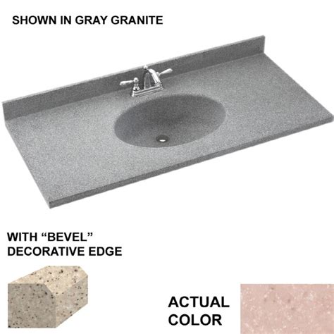 Swanstone Chesapeake 61-in Tahiti Rose Solid Surface Single Sink ...