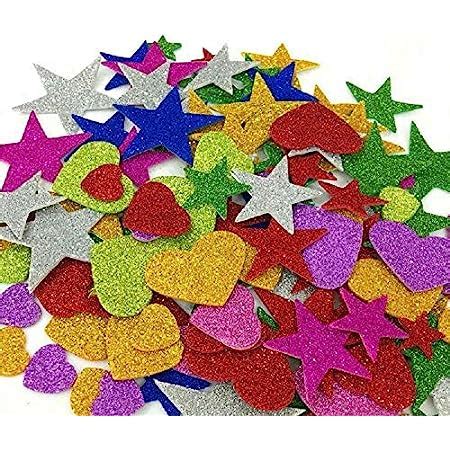 E Shopping ® Mixed Shaped Glitter Stickers EVA Foam Self Adhesive ...