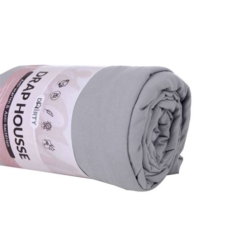 Drap Housse Bonnet De 30cm - Gris Clair | Kitea Maroc