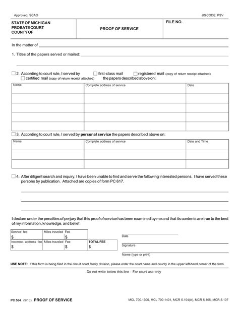 Scao Form Proof Of Service ≡ Fill Out Printable PDF Forms Online