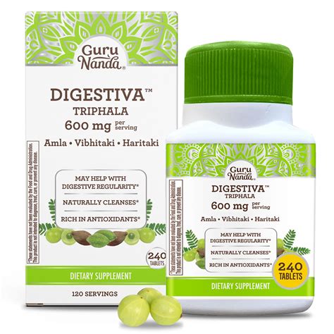 Buy GuruNandaDigestiva Triphala (240 s), Supports Digestion, Helps with ...