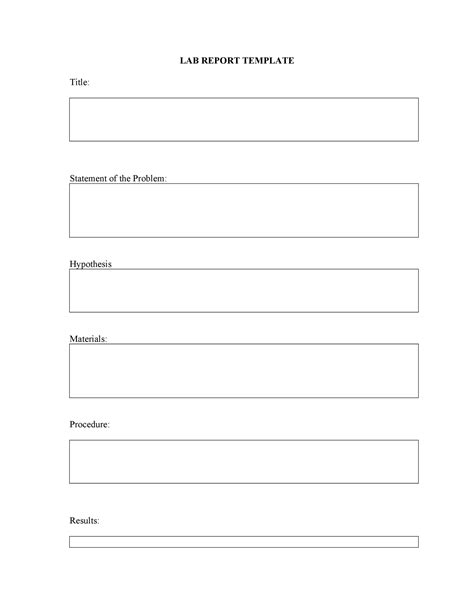 Image result for Basic Lab Report Format