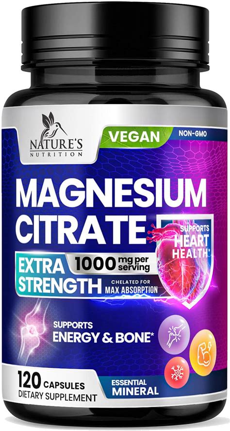 Nature Made Extra Strength Magnesium Oxide 400 mg, Dietary Supplement ...