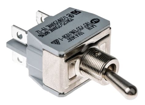 641H/2 250 VAC APEM | APEM Toggle Switch, Panel Mount, On-Off, DPST ...