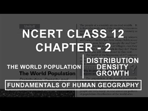 Fundamentals of Human Geography: The World Population Distribution ...