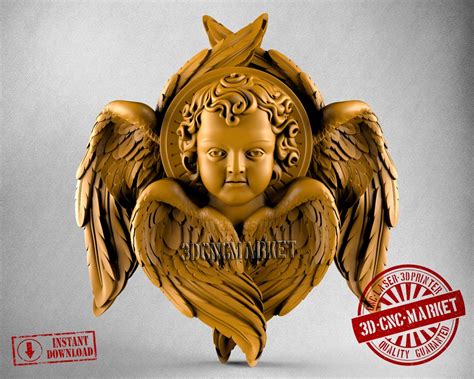 Buy Baby Angel, 3D Stl Model 4658, for CNC Router Engraver, Carving ...