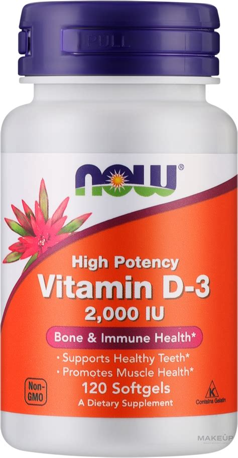 Now Foods Vitamin D3 2000 IU Gelatin Capsules "Vitamin D3" | Makeup.jp