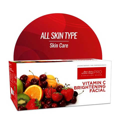 Aroma Magic 6 step Vitamin C Skin Brightening Facial Kit | Exfoliates ...