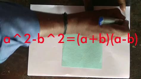 a^2-b^2=(a+b)*(a-b), paper cutting activity - YouTube