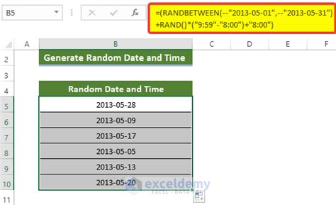 Image result for Random Time Generator Excel Between Range