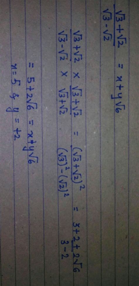 square root of 3 + square root of 2 divided by square root of 3 ...