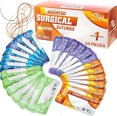 Amazon.com: Mixed Sterile Suture Thread with Needle (Dissolvable and ...