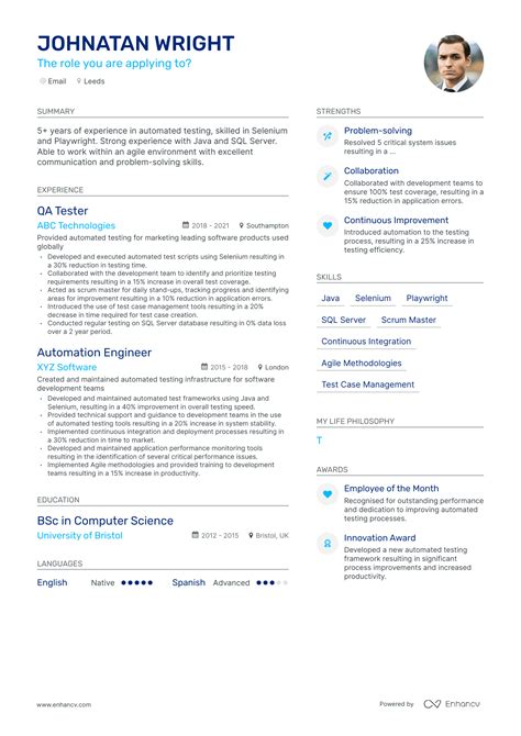 3 QA Tester CV Examples for 2023