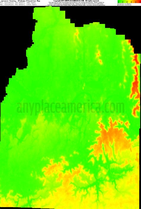 Free Lawrence County, Alabama Topo Maps & Elevations