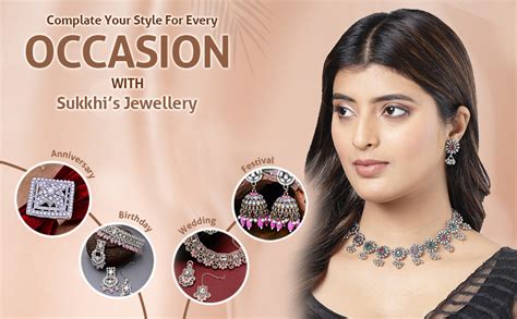 Buy Sukkhi Classical Floral Shaped Oxidised Silver Plated Red & Green ...