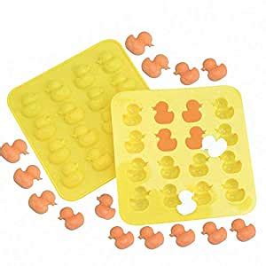 MoldFun 2-Pack Mini Size Rubber Duck Silicone Mold for Chocolate, Candy ...