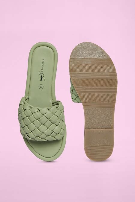 Green Textured Casual Women Sandals - Selling Fast at Pantaloons.com