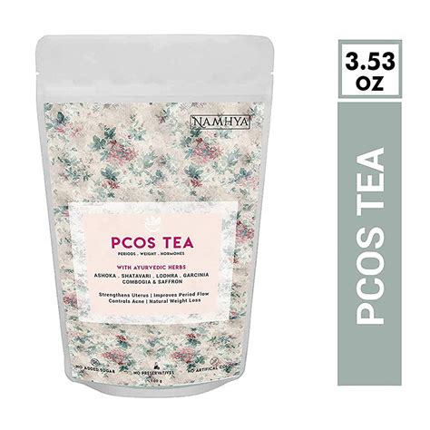 Buy NAMHYA Periods care Green Tea for treating PCOS PCOD with Shatavari ...