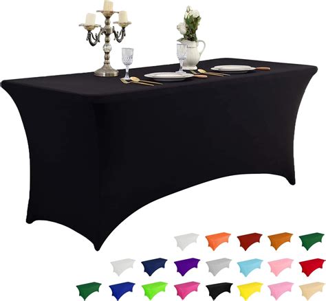 IVAPUPU 6FT Spring Table Cloth for Rectangular Fitted Events Stretch ...
