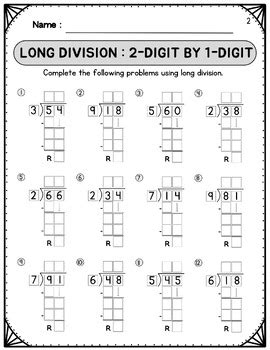 Image result for Long Division Method with 2 Digit Numbers