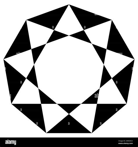 Nonagon star symbol icon Stock Photo - Alamy