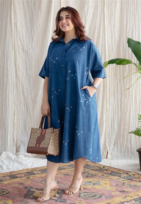 Indian Ethnic Women's Nila Jaipur Ajrakh Cotton Dress – THE INDIAN ...