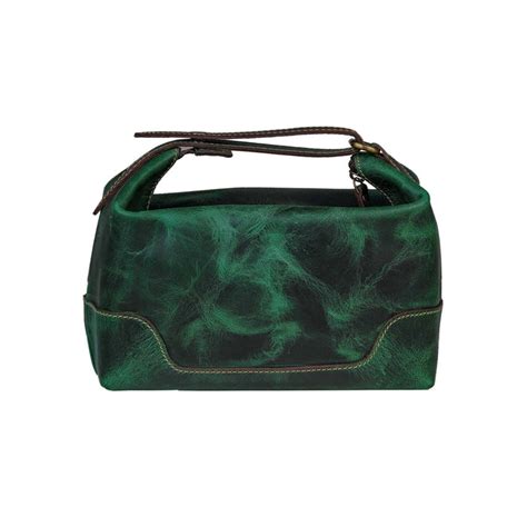 MaheTri Emerald Leather Toiletry Bag | Unisex Travel Leather Dopp kit ...