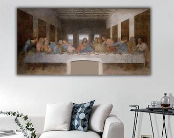 Buy THE LAST SUPPER, Leonardo Da Vinci, Canvas Wall Art Religious Item ...