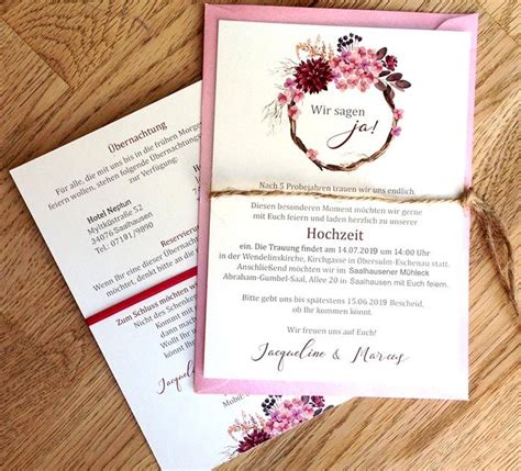 Einladung Hochzeit Text Klassisch