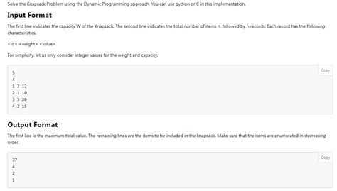 Image result for Knapsack Problem Solution Python