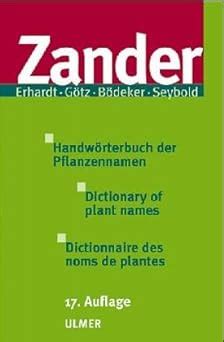 Buy Zander: Dictionary of Plant Names Book Online at Low Prices in ...